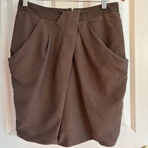 Anthropologie-brand fei grey-brown skirt